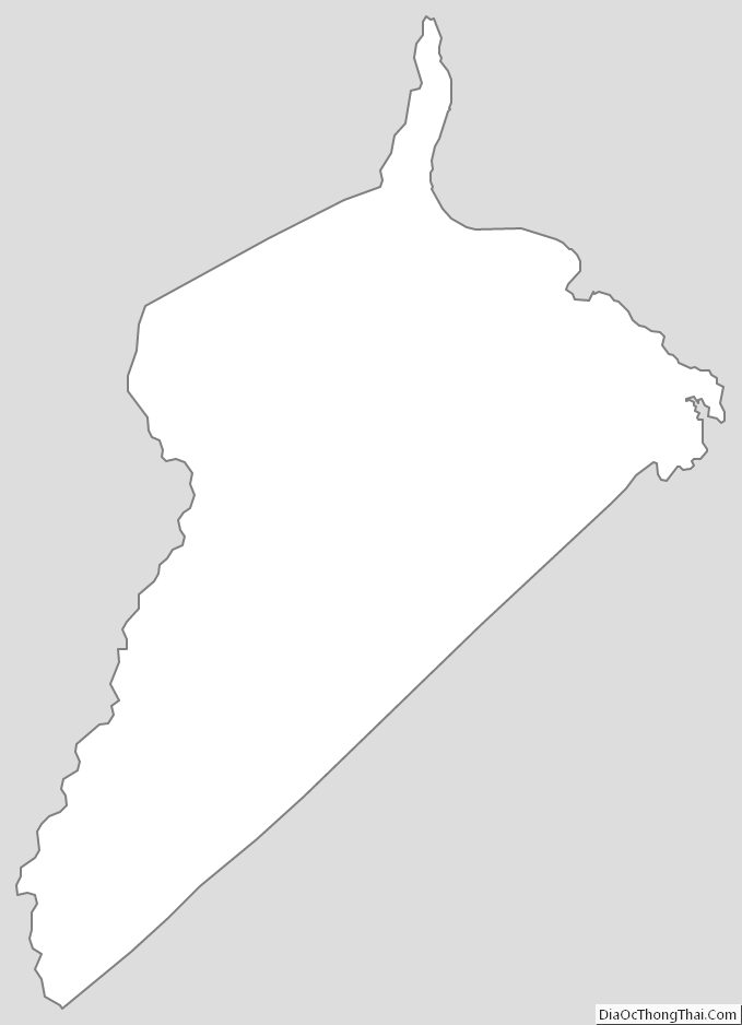 Outline Map of Isle of Wight County, Virginia