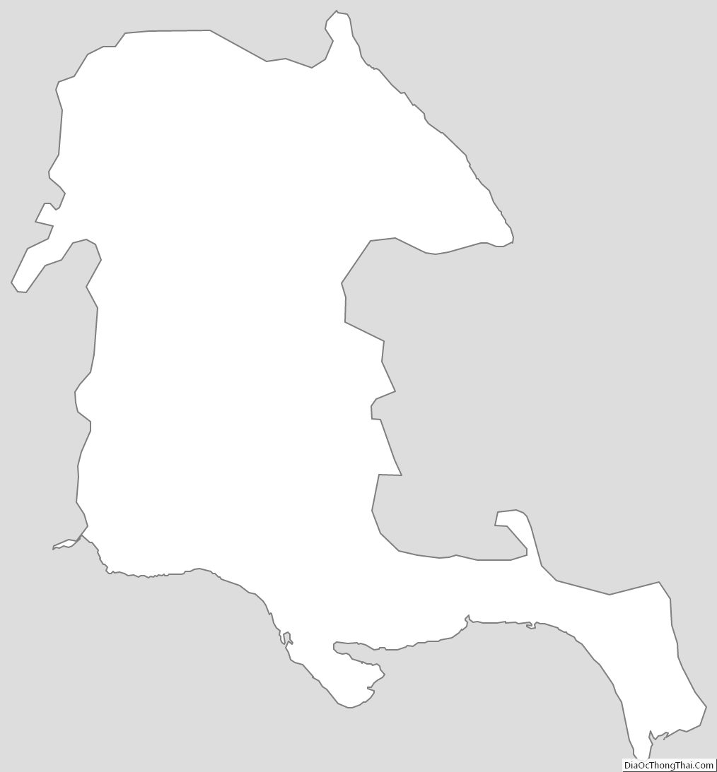 Outline Map of James City County, Virginia