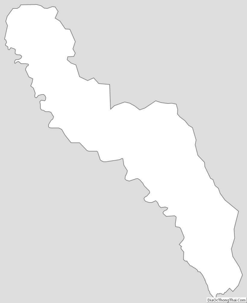 Outline Map of King and Queen County, Virginia