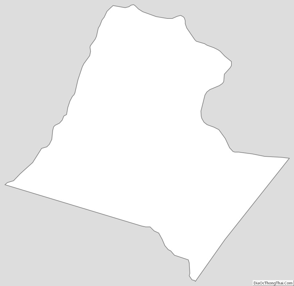 Outline Map of Loudoun County, Virginia