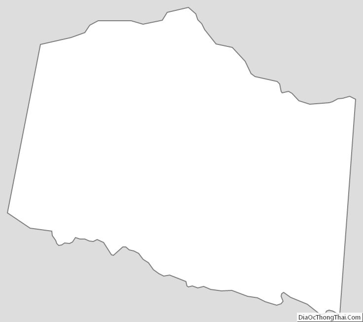 Outline Map of Lunenburg County, Virginia