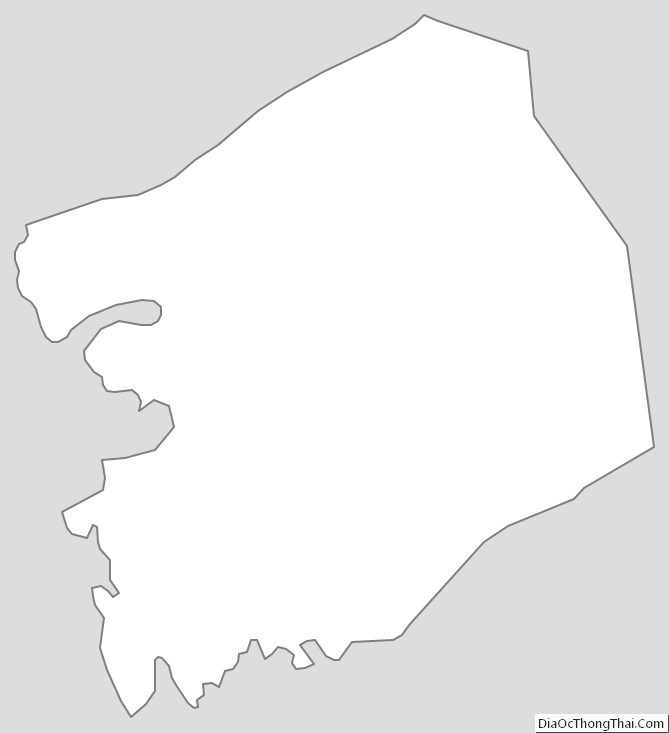 Outline Map of Montgomery County, Virginia