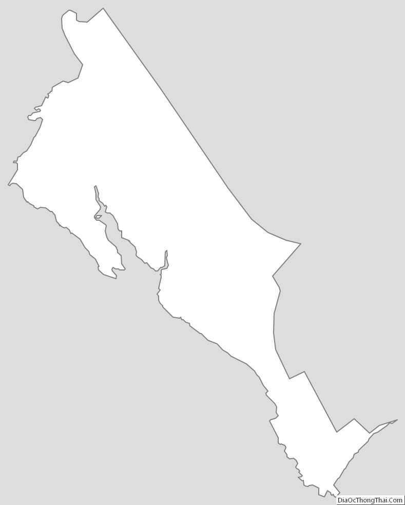 Outline Map of Newport News Independent City, Virginia