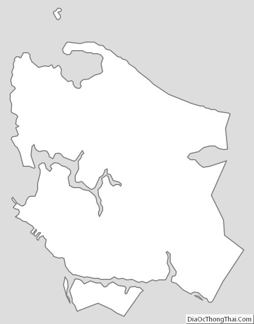 Outline Map of Norfolk Independent City, Virginia