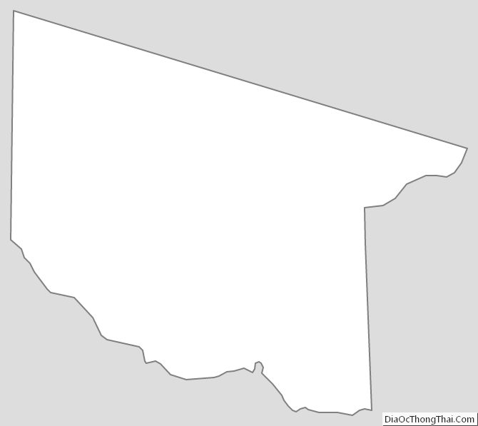 Outline Map of Nottoway County, Virginia