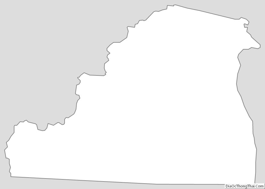 Outline Map of Patrick County, Virginia