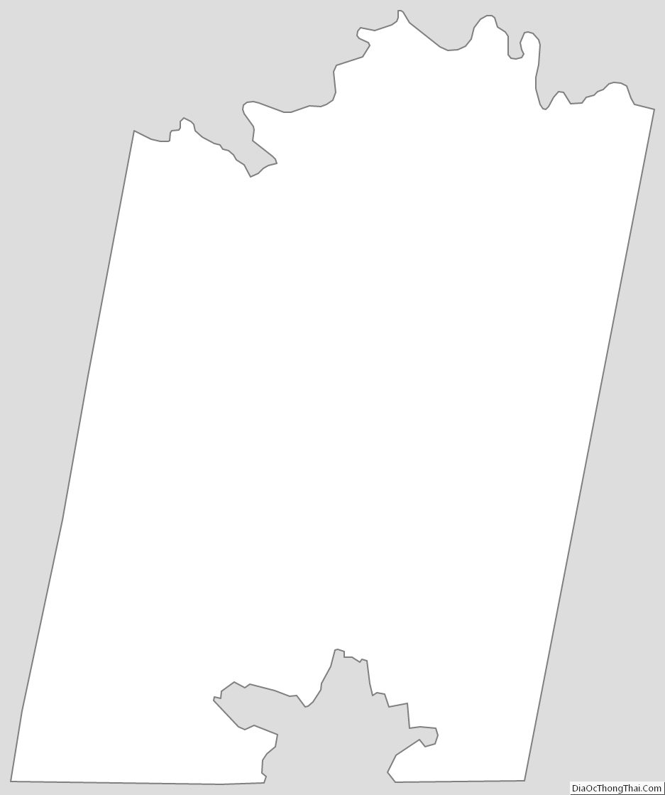 Outline Map of Pittsylvania County, Virginia