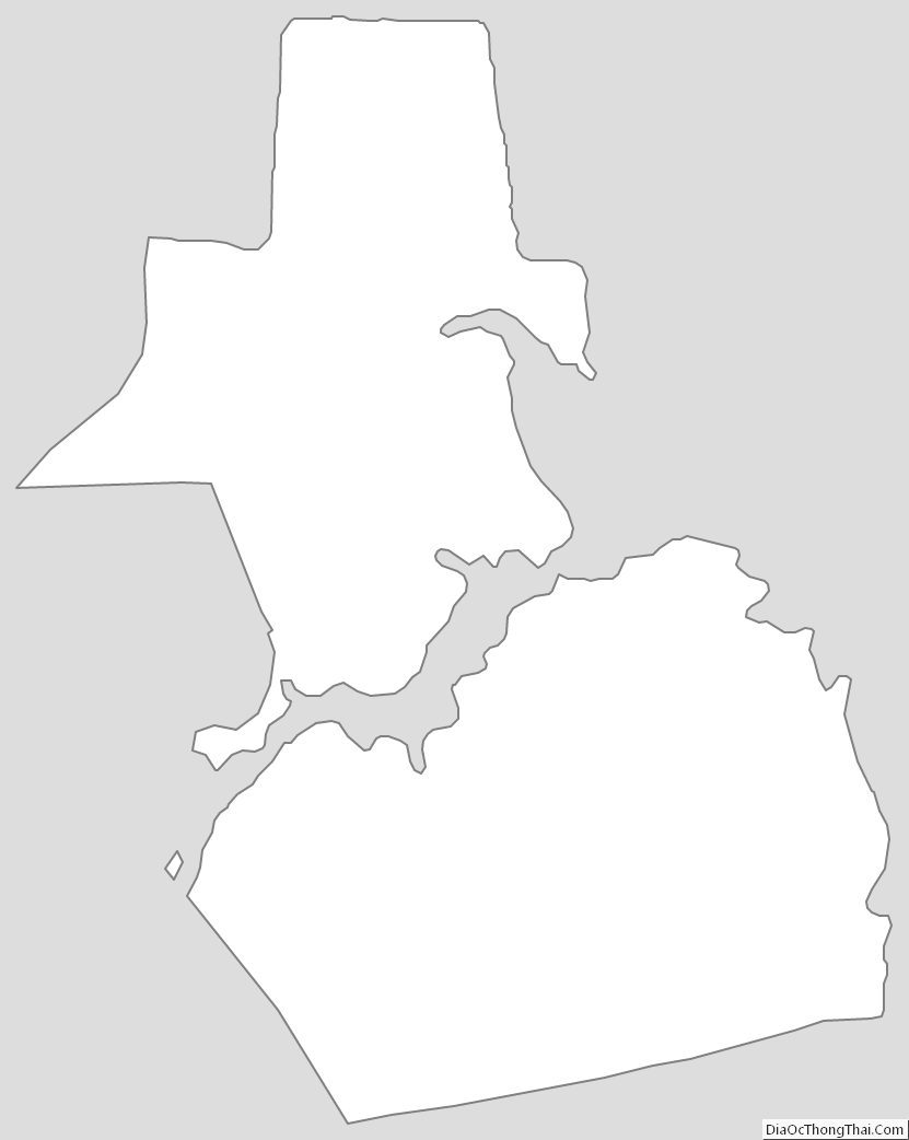 Outline Map of Portsmouth Independent City, Virginia
