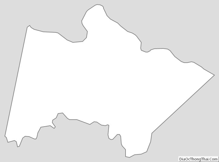 Outline Map of Powhatan County, Virginia