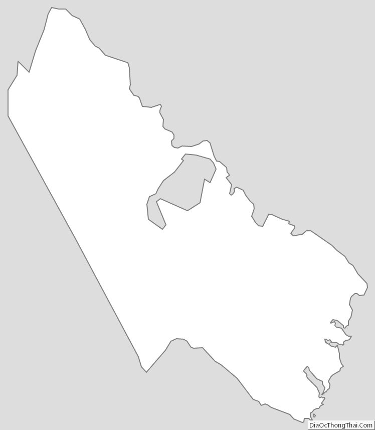 Outline Map of Prince William County, Virginia