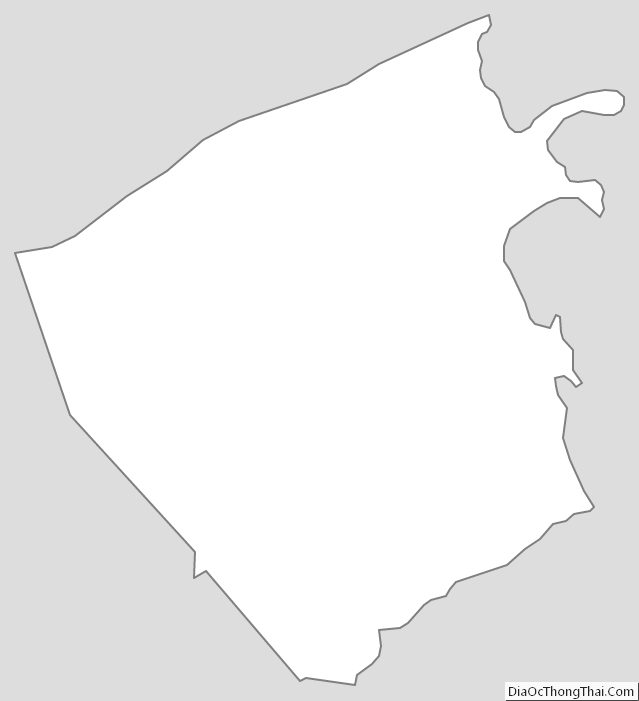 Outline Map of Pulaski County, Virginia