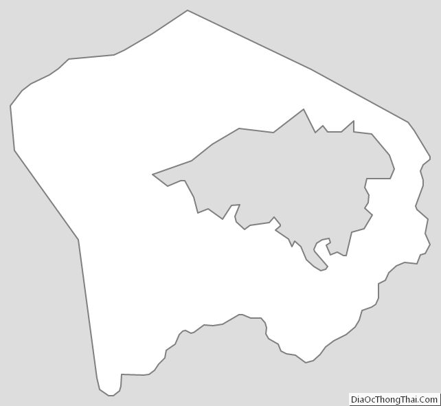 Outline Map of Roanoke County, Virginia