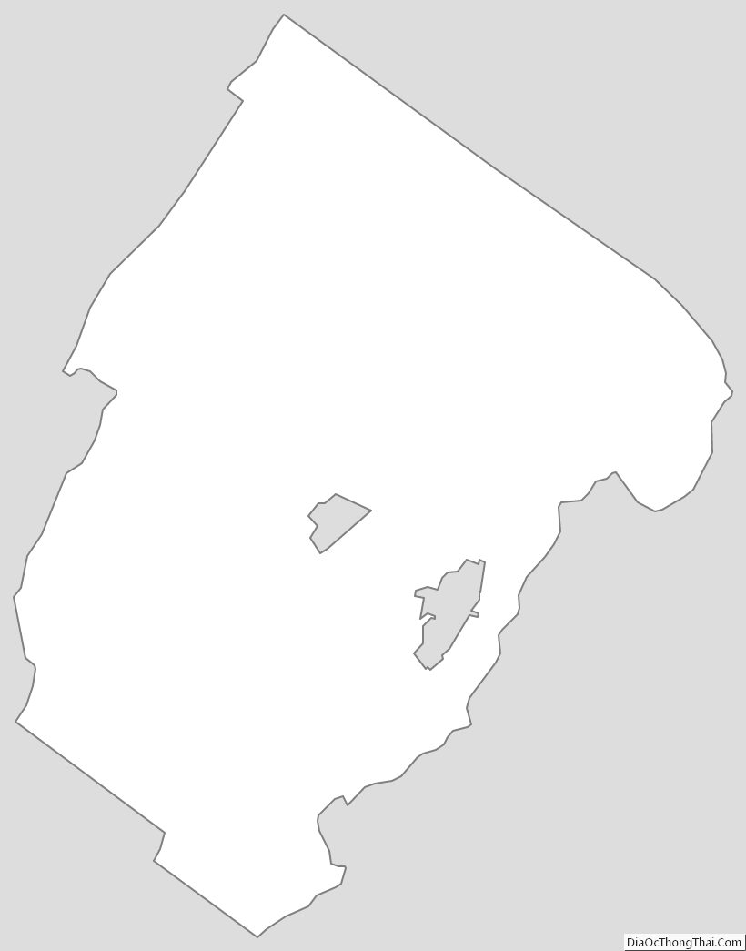 Outline Map of Rockbridge County, Virginia