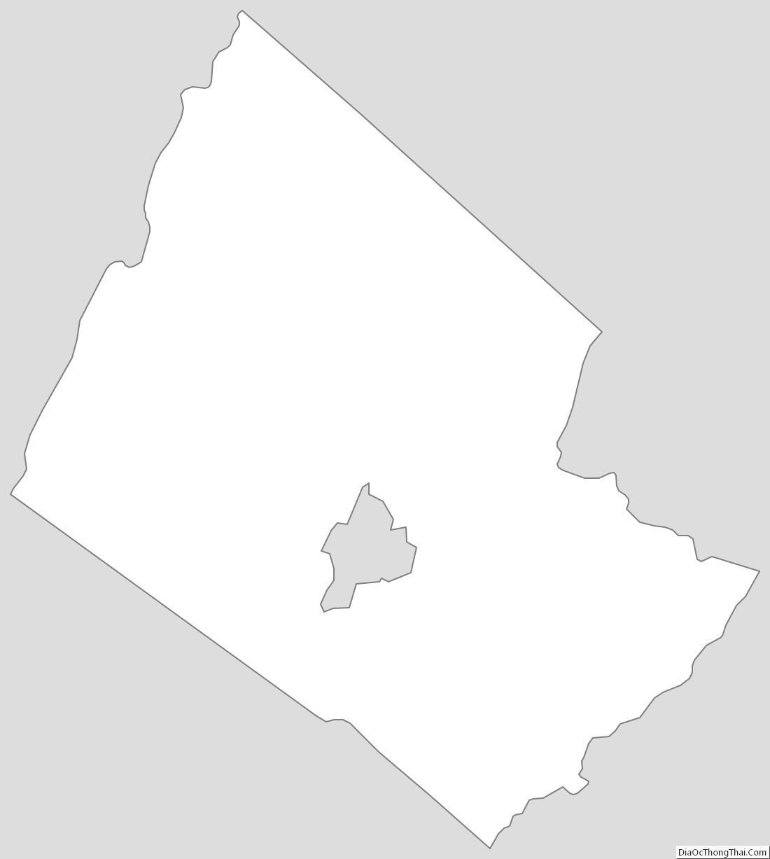 Outline Map of Rockingham County, Virginia
