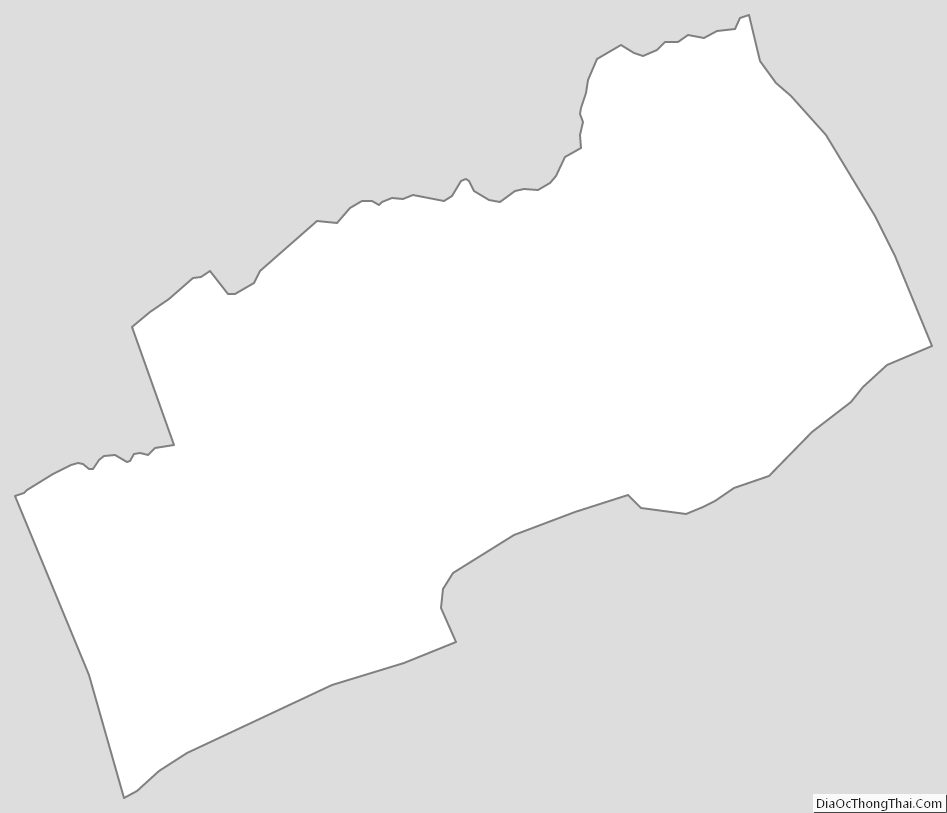 Outline Map of Russell County, Virginia