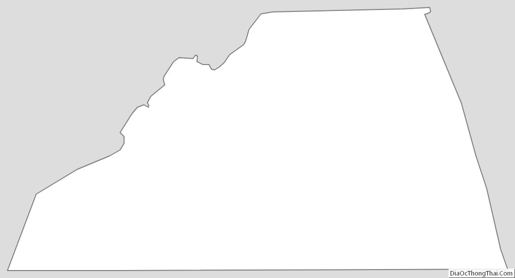 Outline Map of Scott County, Virginia