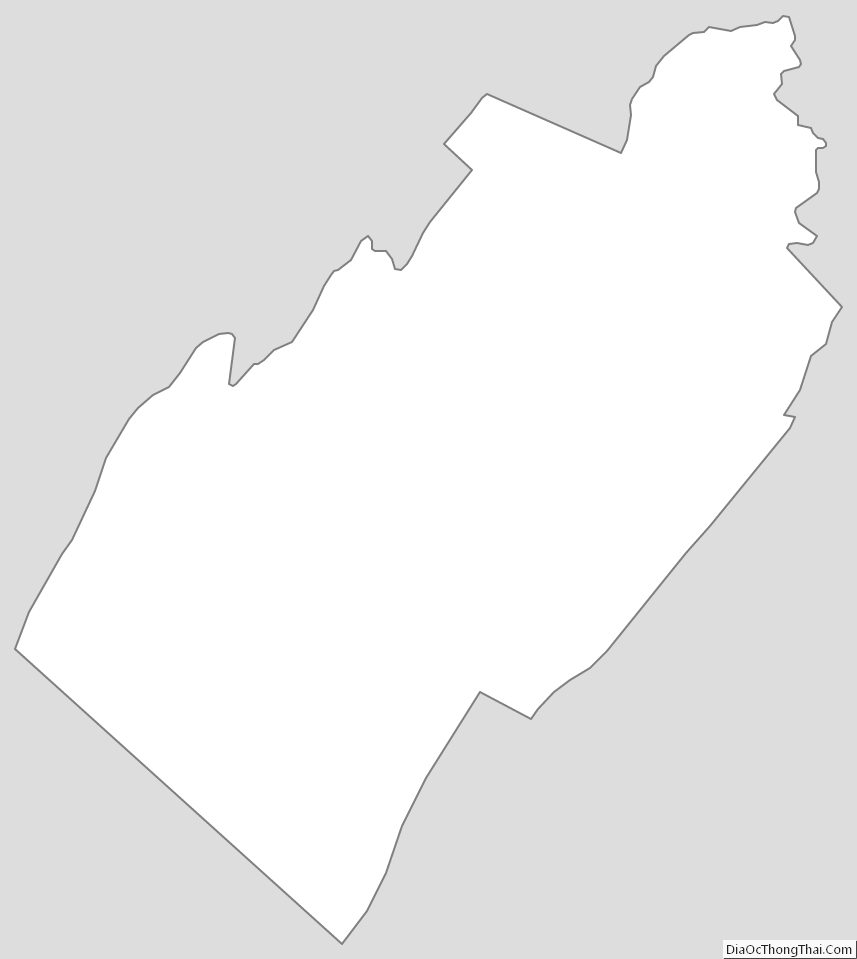 Outline Map of Shenandoah County, Virginia