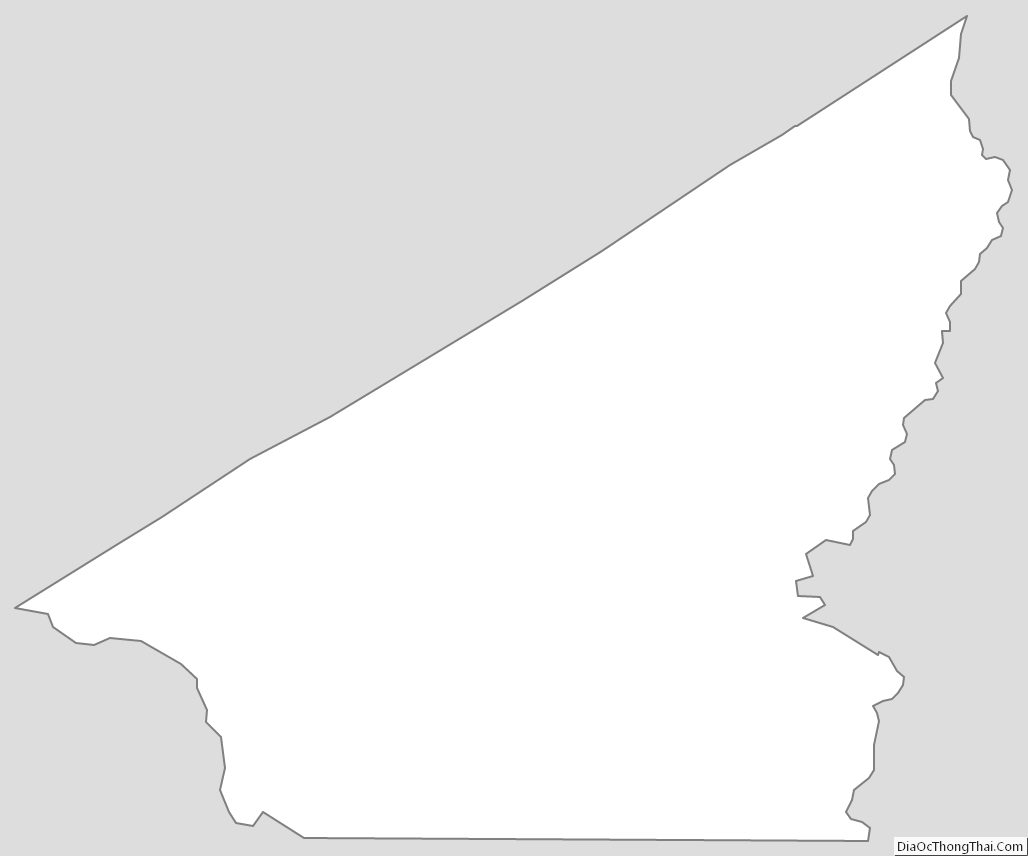 Outline Map of Southampton County, Virginia