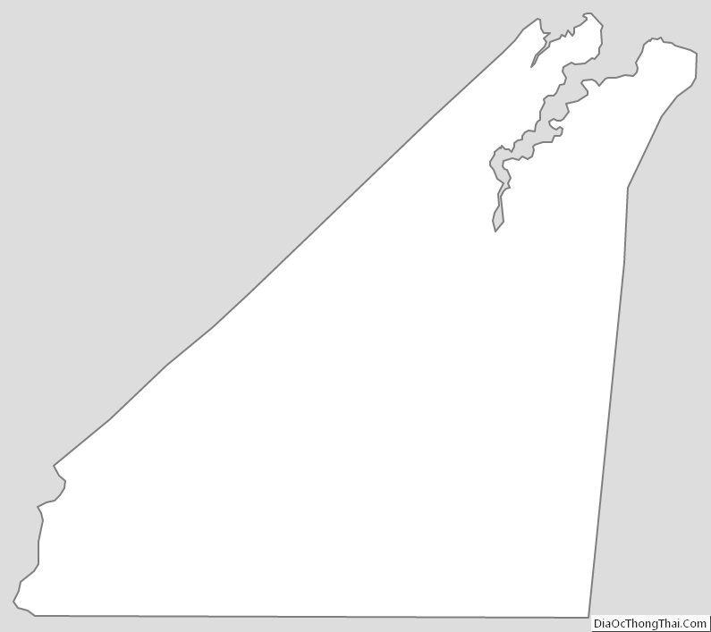 Outline Map of Suffolk Independent City, Virginia