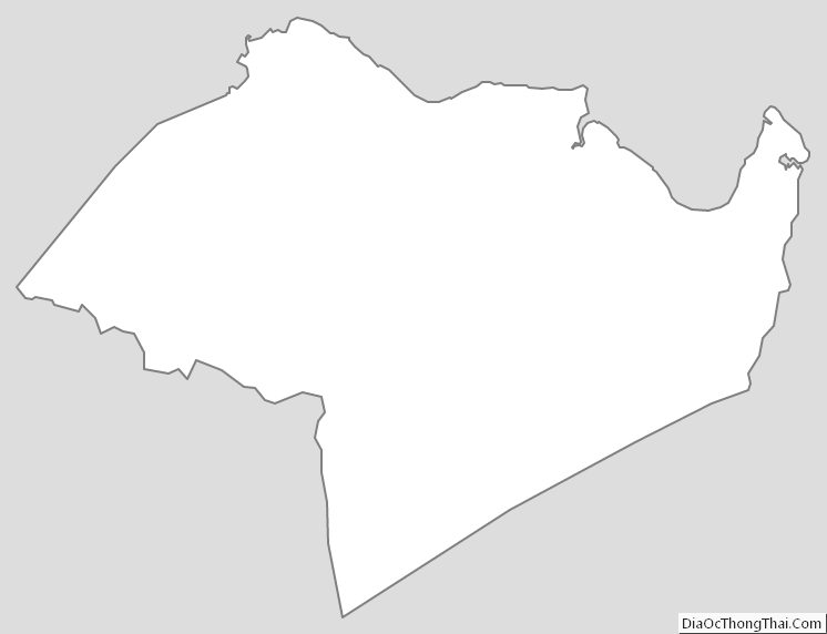 Outline Map of Surry County, Virginia