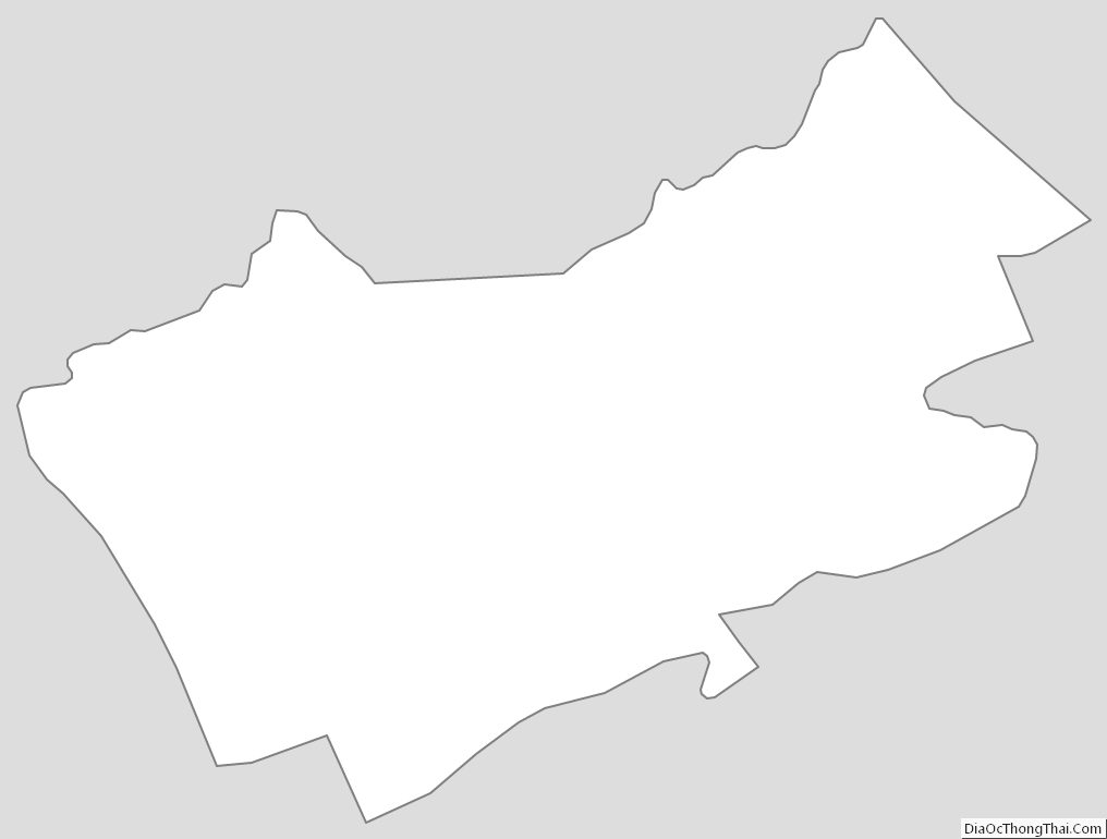 Outline Map of Tazewell County, Virginia