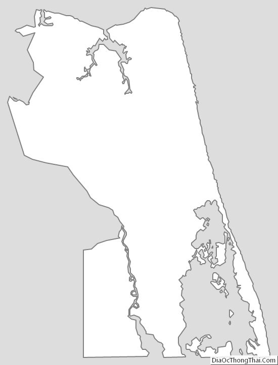 Outline Map of Virginia Beach Independent City, Virginia