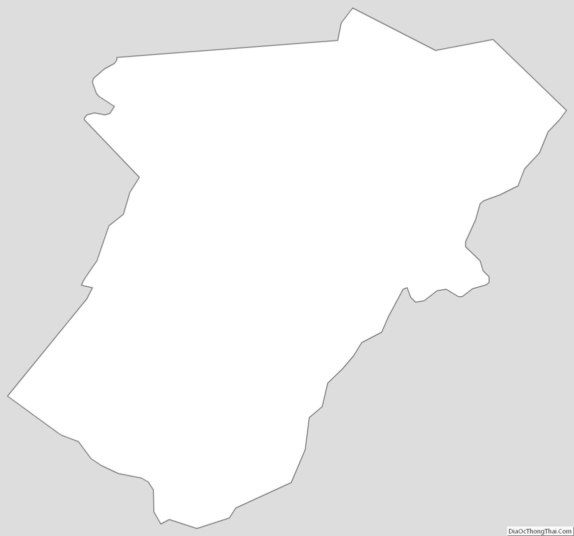 Outline Map of Warren County, Virginia