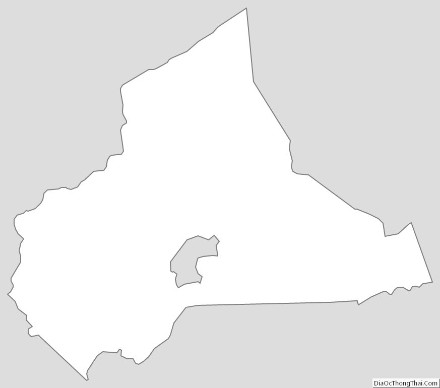 Outline Map of Wise County, Virginia