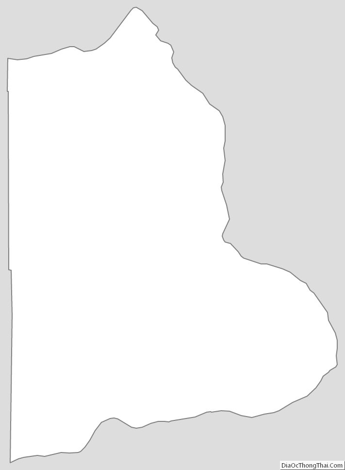 Outline Map of Benton County, Washington