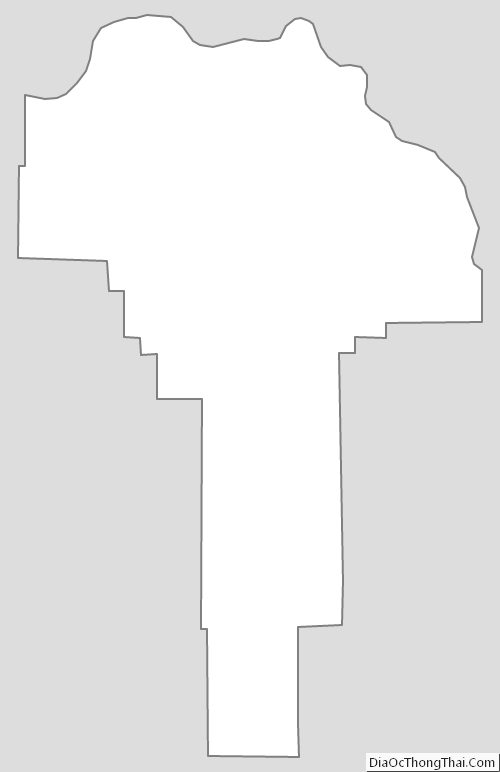Outline Map of Garfield County, Washington