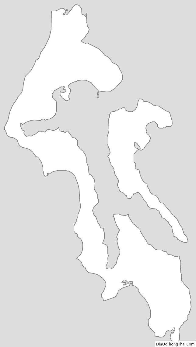 Outline Map of Island County, Washington