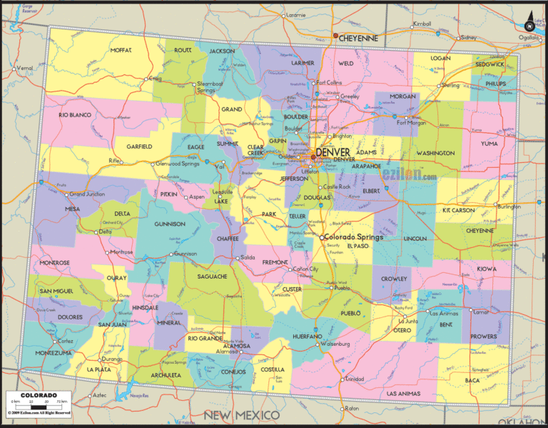 Bản đồ hành chính bang Colorado