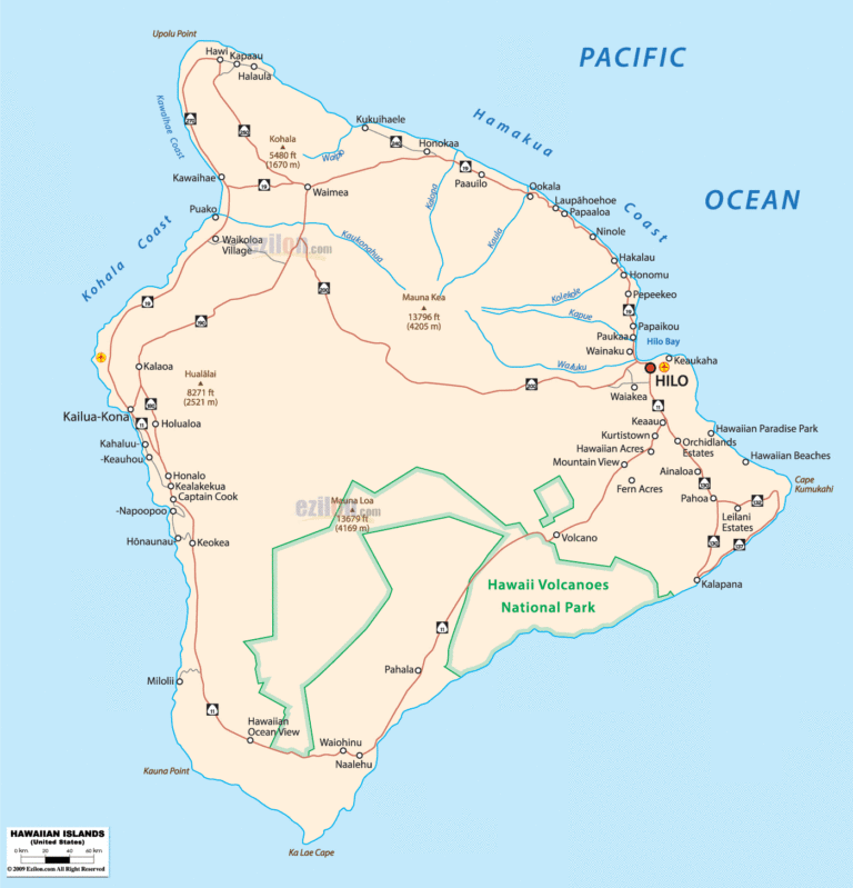 Bản đồ hành chính bang Hawaii