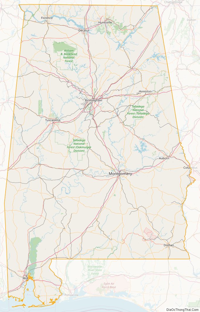 Alabama street map