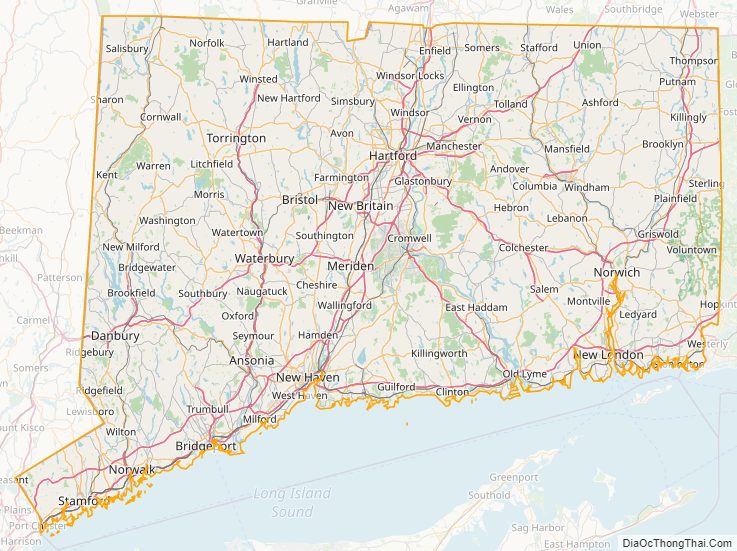 Connecticut street map