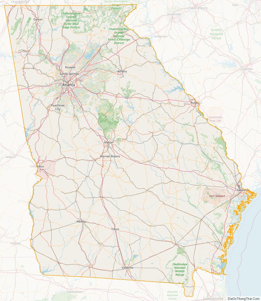 Georgia street map
