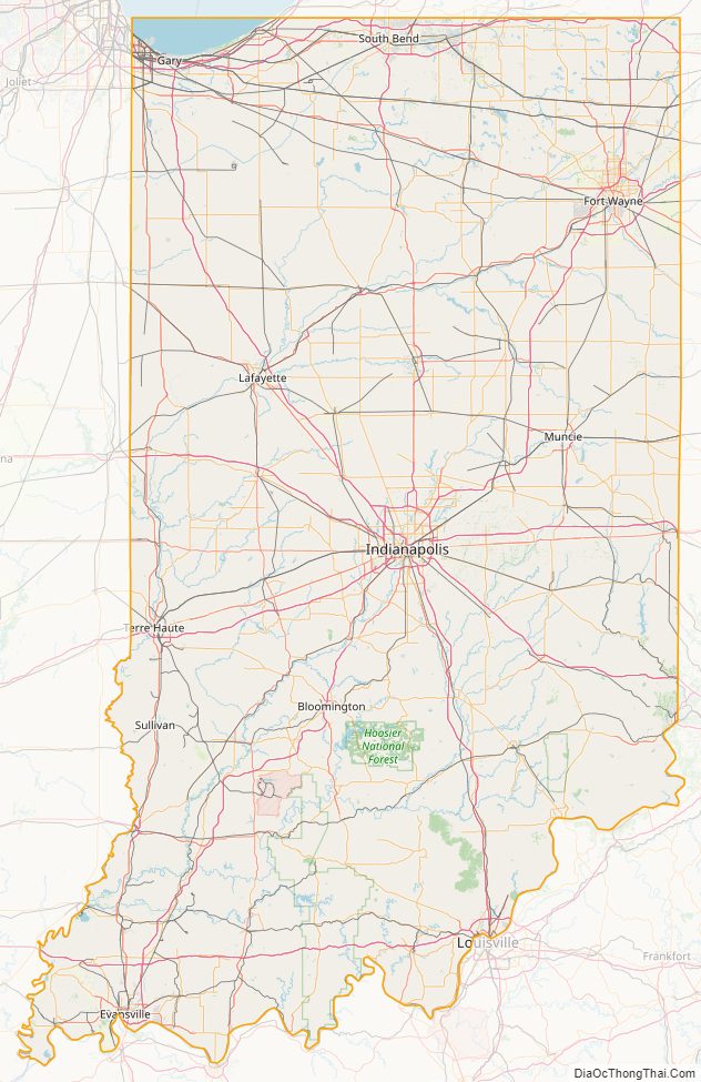 Indiana street map