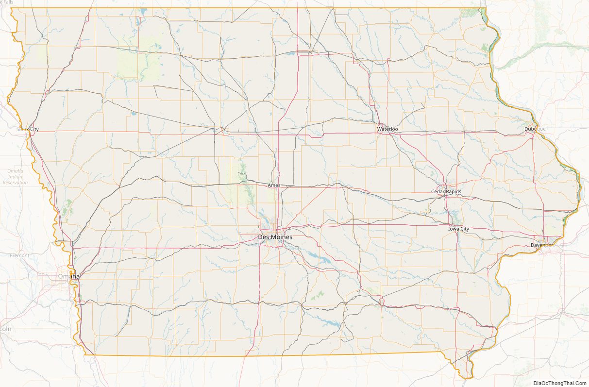 Iowa street map