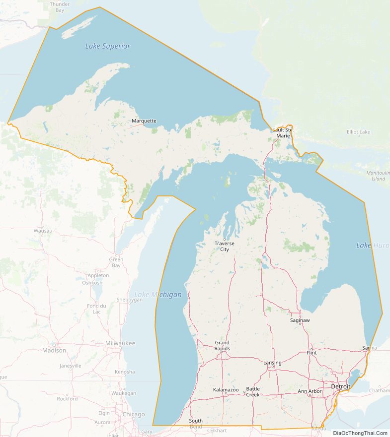Michigan street map