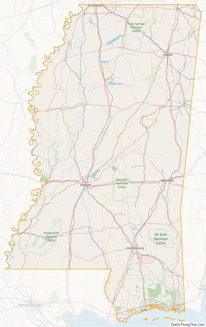 Mississippi street map