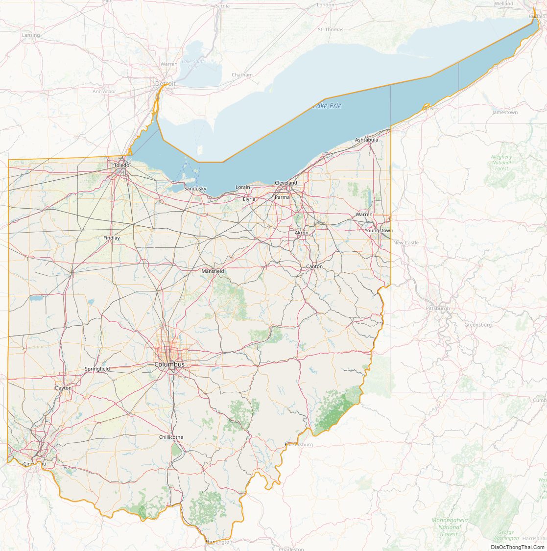 Ohio street map