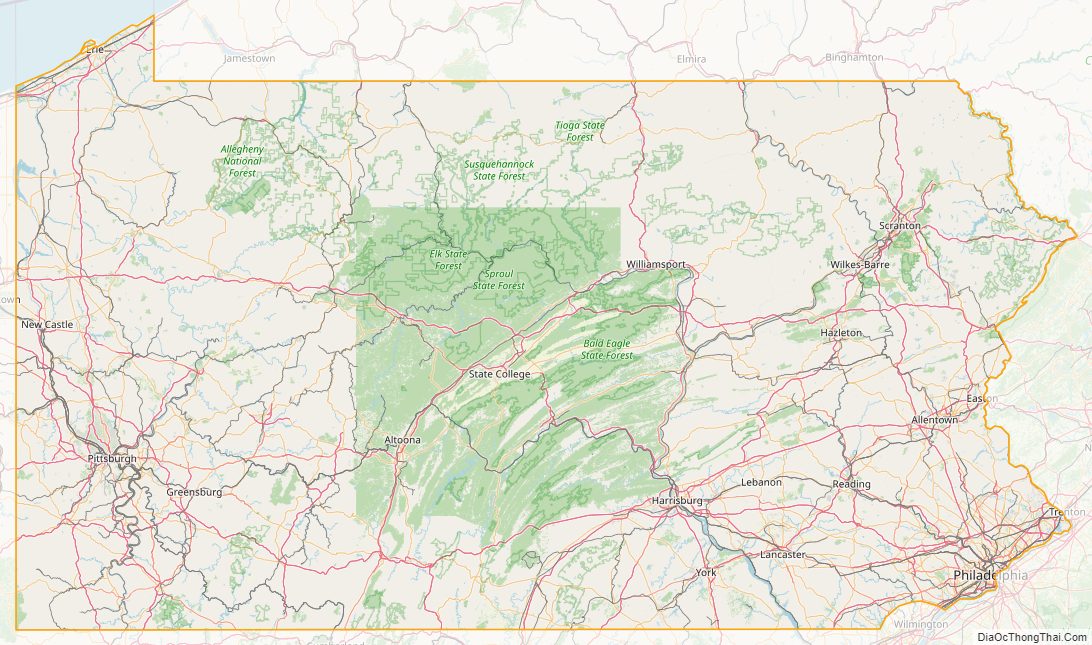 Pennsylvania street map