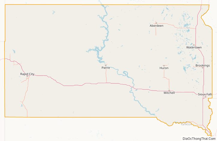 South Dakota street map