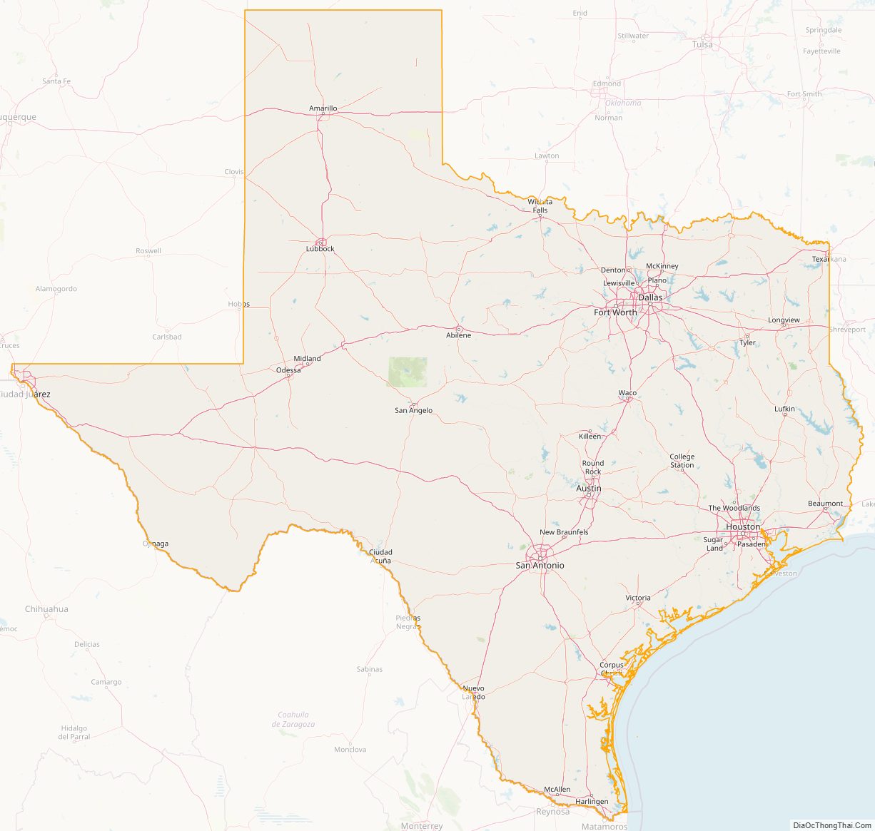 Texas street map