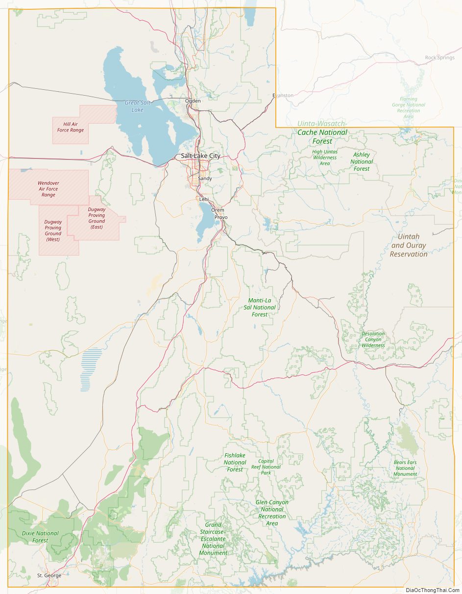 Utah street map