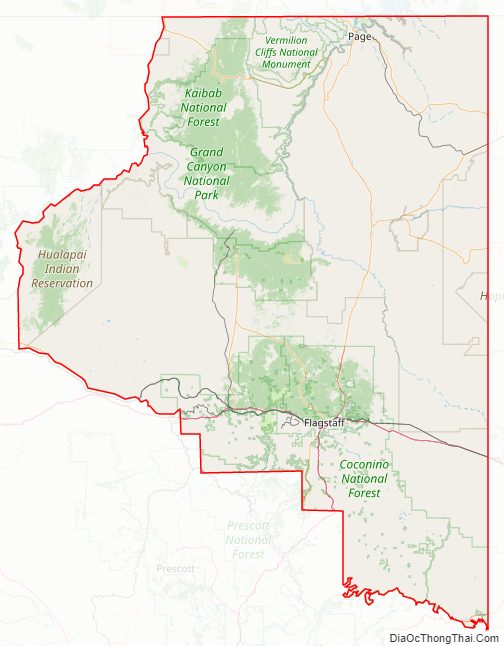Coconino CountyStreet Map.