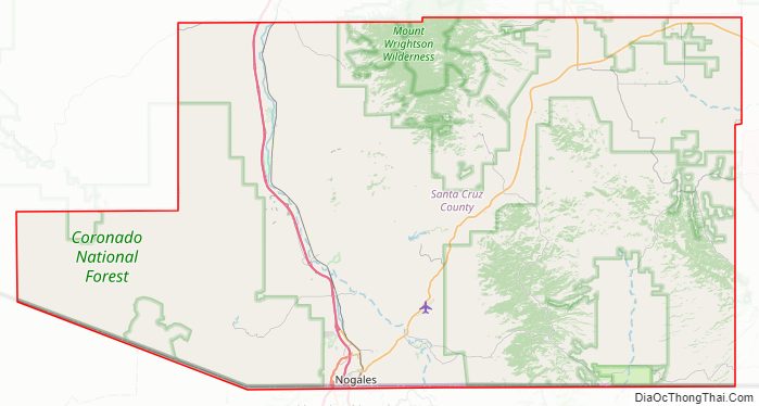 Santa Cruz CountyStreet Map.