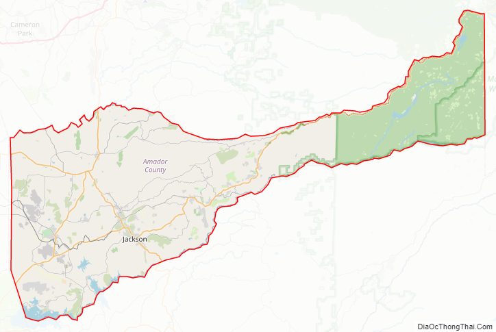 Amador CountyStreet Map.
