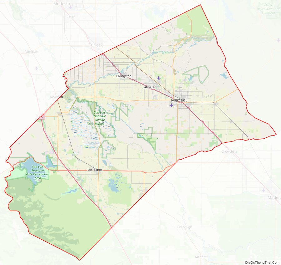 Merced CountyStreet Map.