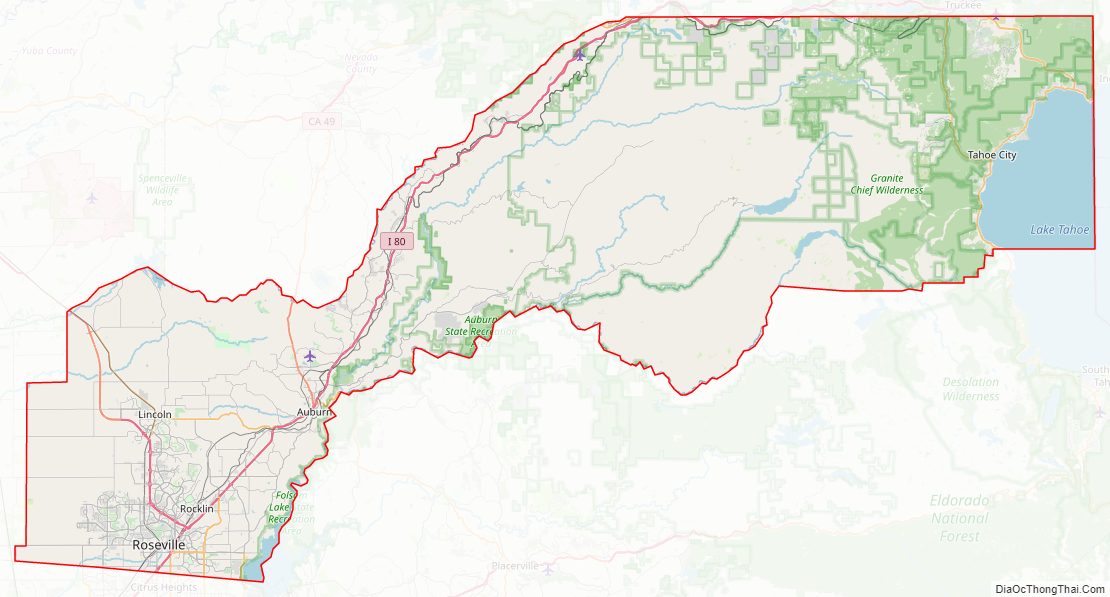 Placer CountyStreet Map.